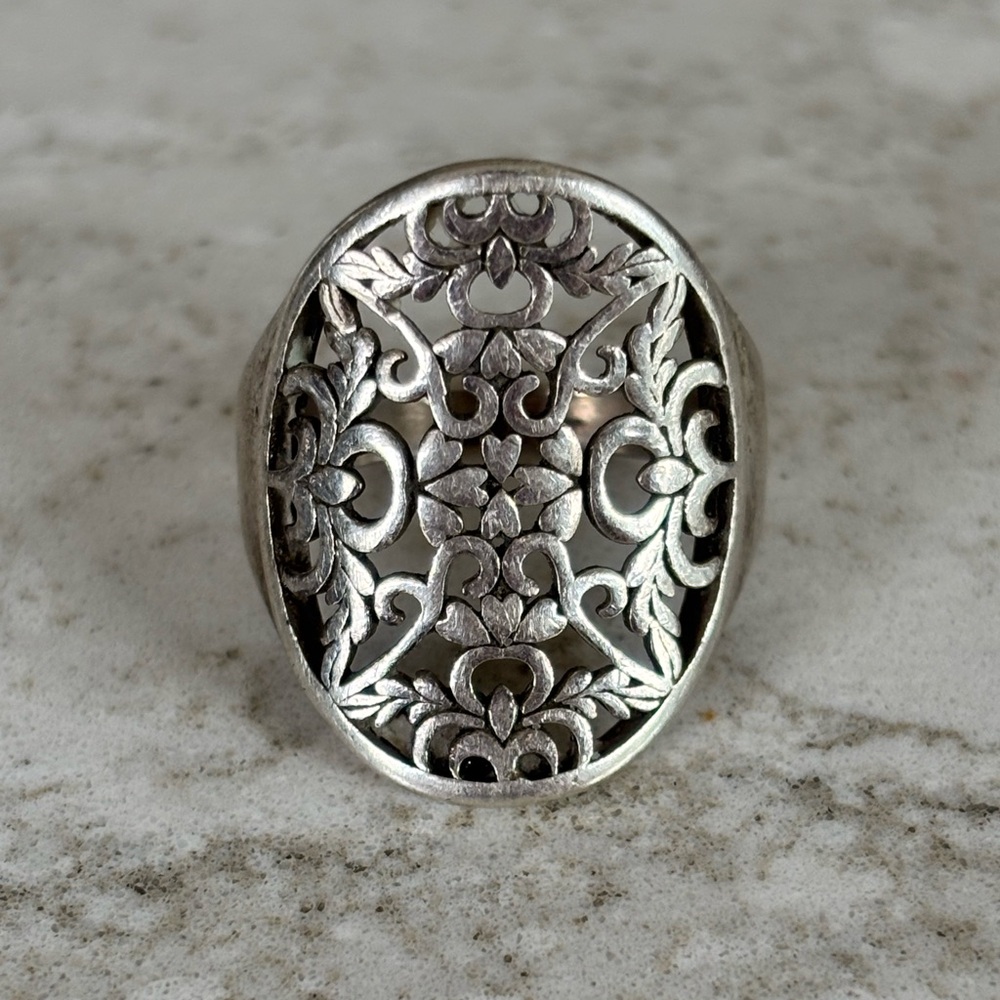 Sterling Silver Filigree Ring View 2